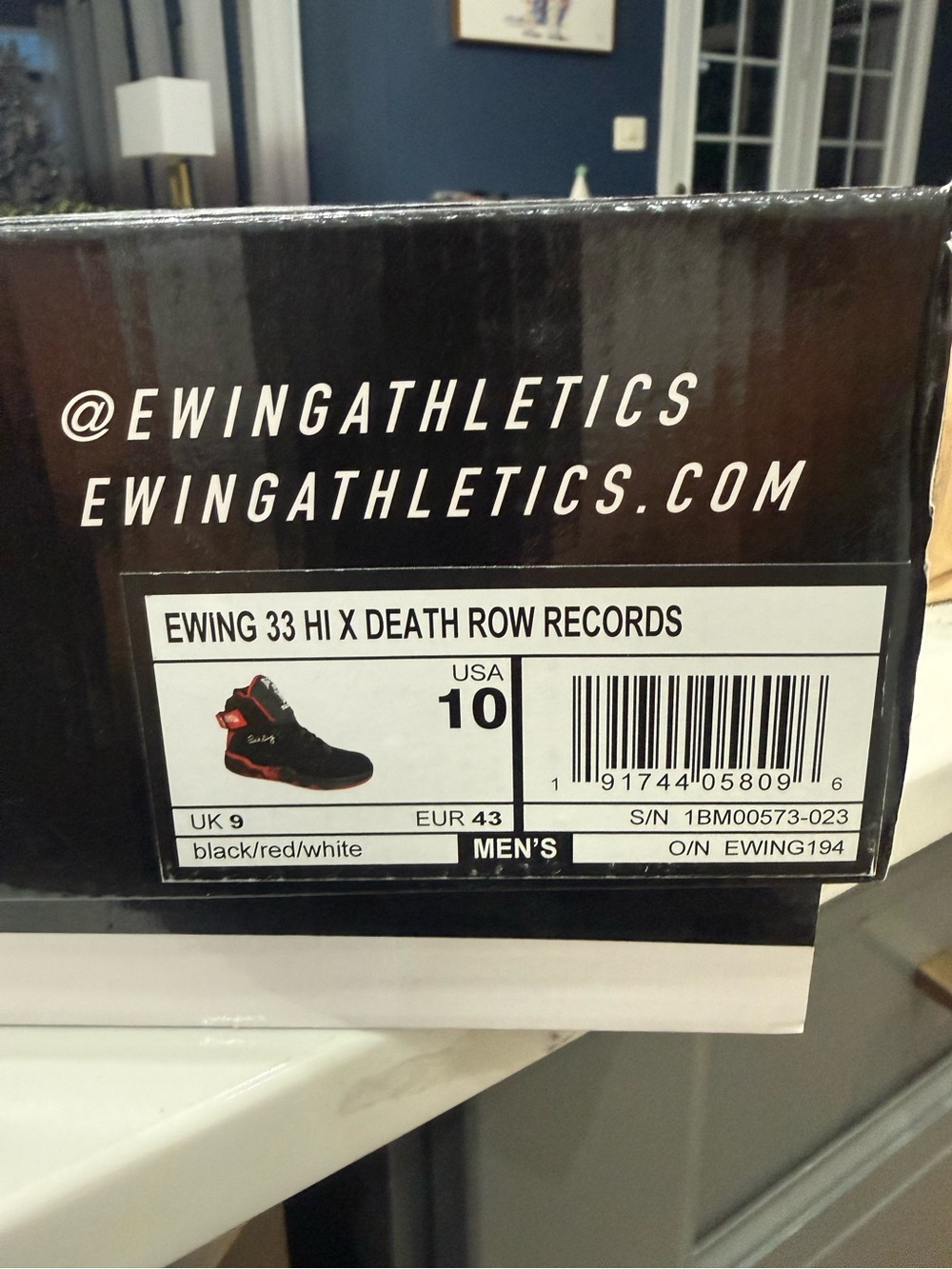Patrick Ewing Athletics “Death Row”  High-Top Bball Shoes - Red & Black Suede - Picture 12 of 16